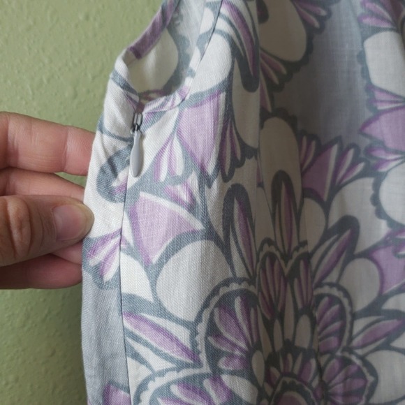 Ann Taylor Loft Linen Floral Dress Size 2 - Picture 6 of 8